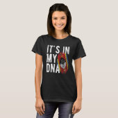 私のおもしろいDNA Eswatiniフラグの指紋にある Tシャツ (正面フル)