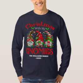 私のおもしろいGnomies家族の格言クリスマスとクリスマス Tシャツ