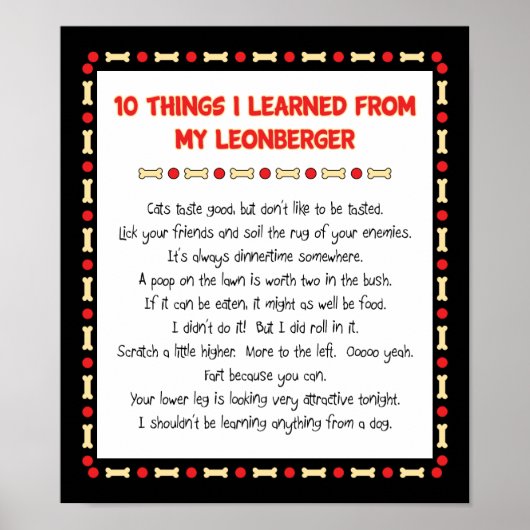 私のおもしろいLeonberger学からのもの ポスター (正面)