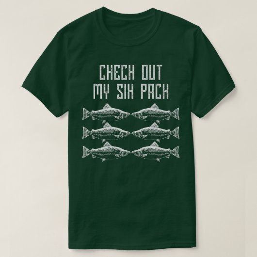 私のおもしろいSiパックサーモン魚釣り愛好家Pをチェックアウト Tシャツ (デザイン正面)
