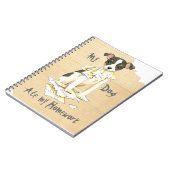 私のおもちゃキツネテリア食べー私の宿題 ノートブック (左側)