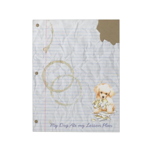 私のおもちゃプードル食べのレッスンプラン ノートパッド (回転)