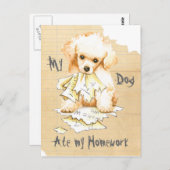 私のおもちゃ食べが宿題を出す ポストカード (正面/裏面)