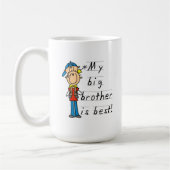 私のお兄さんは最も最高のなTシャツおよびギフトです コーヒーマグカップ (左)