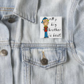 私のお兄さんは最も最高のなTシャツおよびギフトです 缶バッジ (インサイチュ)