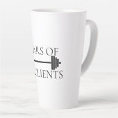 私のお客様の涙 パーソナルトレーナー バーベル カフェラテマグ (右アングル)