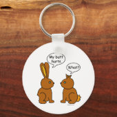 私のお尻が痛い!ー何が? キーホルダー (正面)