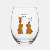 私のお尻が痛い！ー何が？ ステムなしワイングラス (正面)