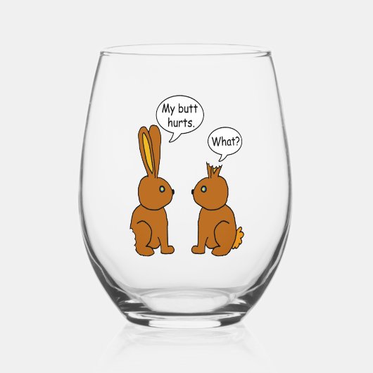私のお尻が痛い！ー何が？ ステムなしワイングラス (正面)