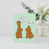 私のお尻が痛い!ー何が? ポストカード (スタンド正面)