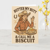 私のお尻にバターを塗ってよ カード (黄色い花)