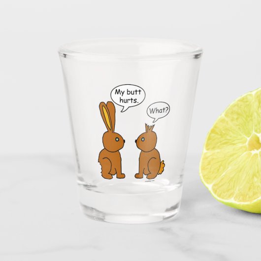 私のお尻の傷! -何か。 ショットグラス (正面)