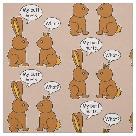 私のお尻の傷! -何か。 バニーパターン ファブリック (見本)