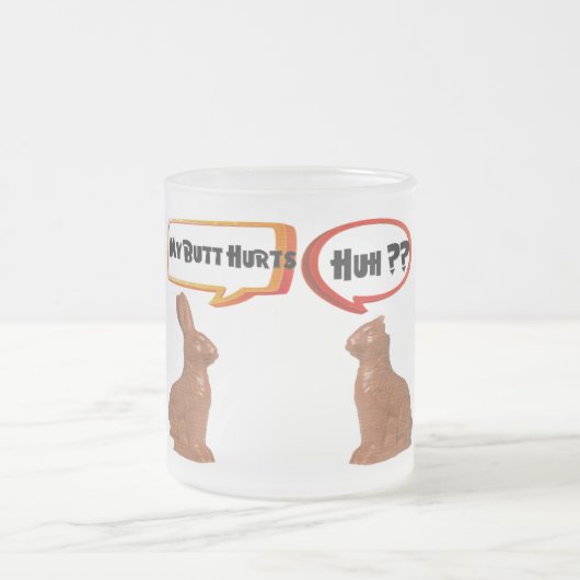 私のお尻はおもしろマグカップデザイン フロストグラスマグカップ (中央)