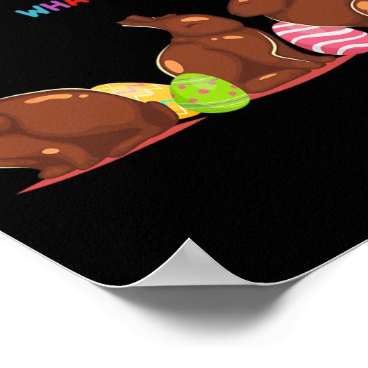 私のお尻はどこどこでイースターおもしろいバニーが痛い ポスター (角)