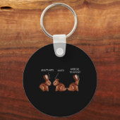 私のお尻はチョコレートバニーラビットイースターを痛おもしろいめる キーホルダー (正面)