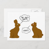 私のお尻は|イースターのウサギを傷つけます シーズンポストカード (正面/裏面)