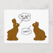 私のお尻は|イースターのウサギを傷つけます シーズンポストカード (正面)