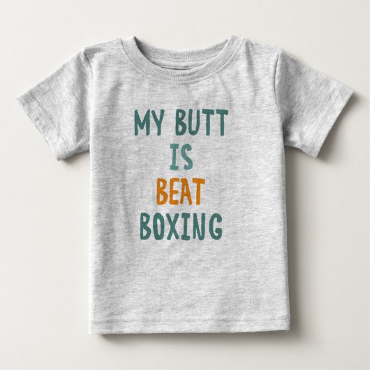 私のお尻はbeatboxing ベビーTシャツ (正面)