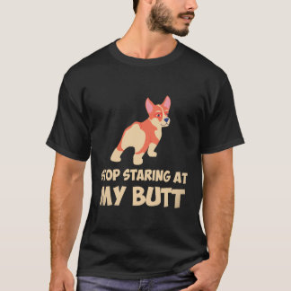 私のお尻ばかり見ないで コーギー Tシャツ