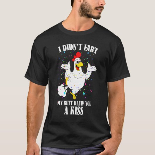 私のお尻吹はキスの鶏 Tシャツ (正面)