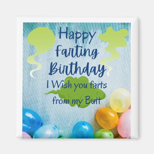 私のお尻誕生日 マグネット (正面)