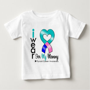 私のお母さんのための甲状腺癌のリボン ベビーTシャツ