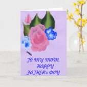 私のお母さんの幸せな   父の日に カード (黄色い花)