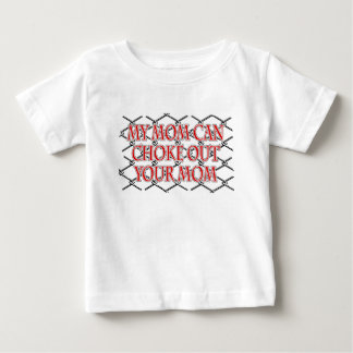 私のお母さんはあなたのお母さんを窒息できます! MMAのデザイン ベビーTシャツ