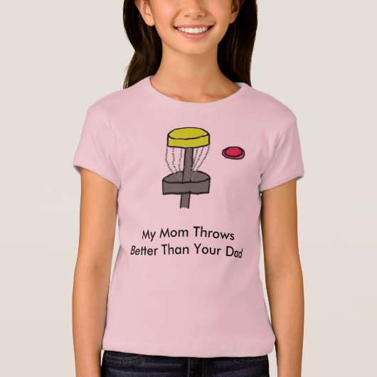 私のお母さんはよりよいディスクゴルフワイシャツを投げます Tシャツ (正面)
