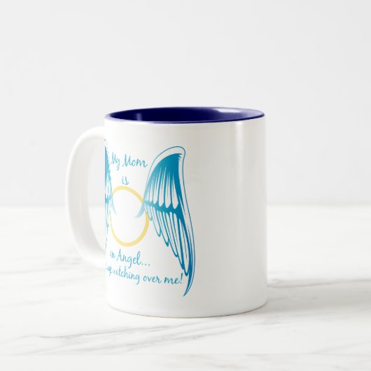 私のお母さんは天使です ツートーンマグカップ (正面左)