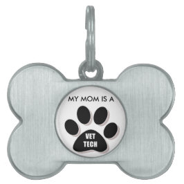 私のお母さんは獣医TECHのドッグタッグです ペットネームタグ