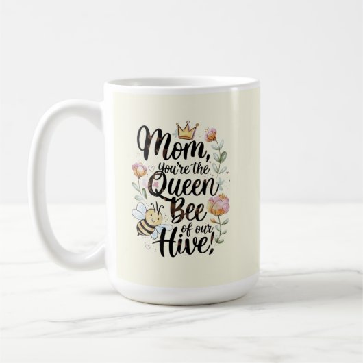 私のお母さんは私たちの巣の女王です コーヒーマグカップ (左)