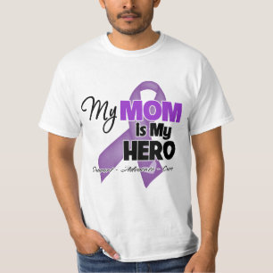 私のお母さんは私の英雄-紫色のリボンです Tシャツ