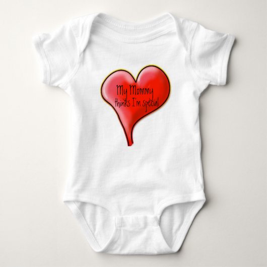 私のお母さんは私をです特別考えます ベビーボディスーツ (正面)