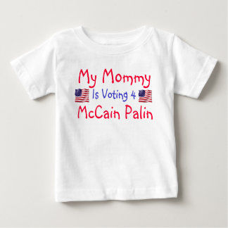 私のお母さんは4つMcCain Palinを投票しています ベビーTシャツ