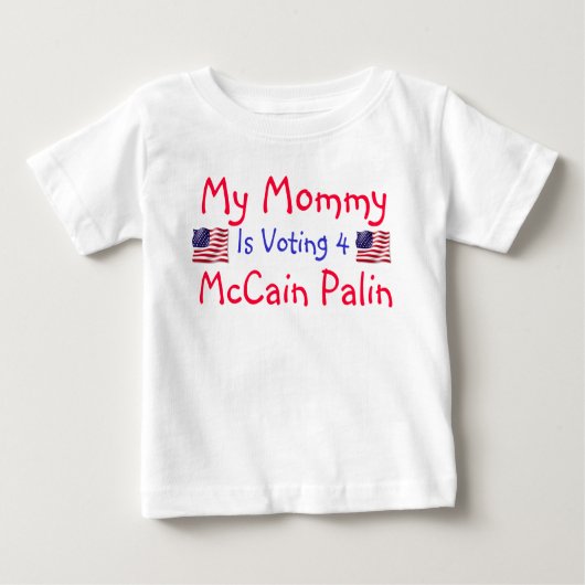 私のお母さんは4つMcCain Palinを投票しています ベビーTシャツ (正面)