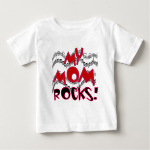 私のお母さんはTシャツおよびギフトを揺すります ベビーTシャツ