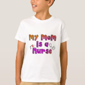 "私のお母さんナース"は犬及びTシャツをからかいます Tシャツ (正面)
