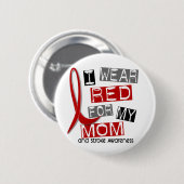 私のお母さん37のための打撃Iの衣服の赤 缶バッジ (正面&裏面)