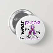 私のお母さん43のためのループスIの衣服の紫色 缶バッジ (正面&裏面)
