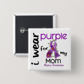 私のお母さん43のためのループスIの衣服の紫色 缶バッジ (正面&裏面)
