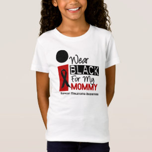 私のお母さん9のためのメラノーマIの衣服の黒 Tシャツ