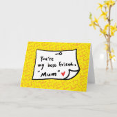 私のお母さん、私の親友 カード (黄色い花)