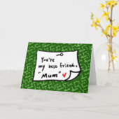 私のお母さん、私の親友 カード (黄色い花)