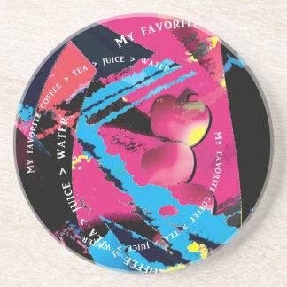私のお気に入りのなコーヒー>茶>ジュース>水 コースター