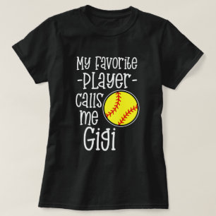 私のお気に入りのなプレーヤーは私をGigiのソフトボールの試合gifと電話し Tシャツ