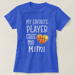 私のお気に入りのなプレーヤーは私をMimiバスケットボールのギフトと電話 Tシャツ