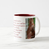 私のお気に入りのな事のオランウータンの動物愛好家を名前を挙げて下さい ツートーンマグカップ (正面右)