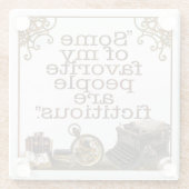 私のお気に入りのな人々の何人かFICTIOUS_です ガラスコースター (裏面)